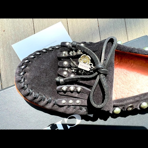 Coach Roccasin Slip on Suede Black 7 - Picture 3 of 5